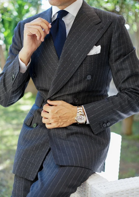 Milano Charcoal Chalkstripe Suit