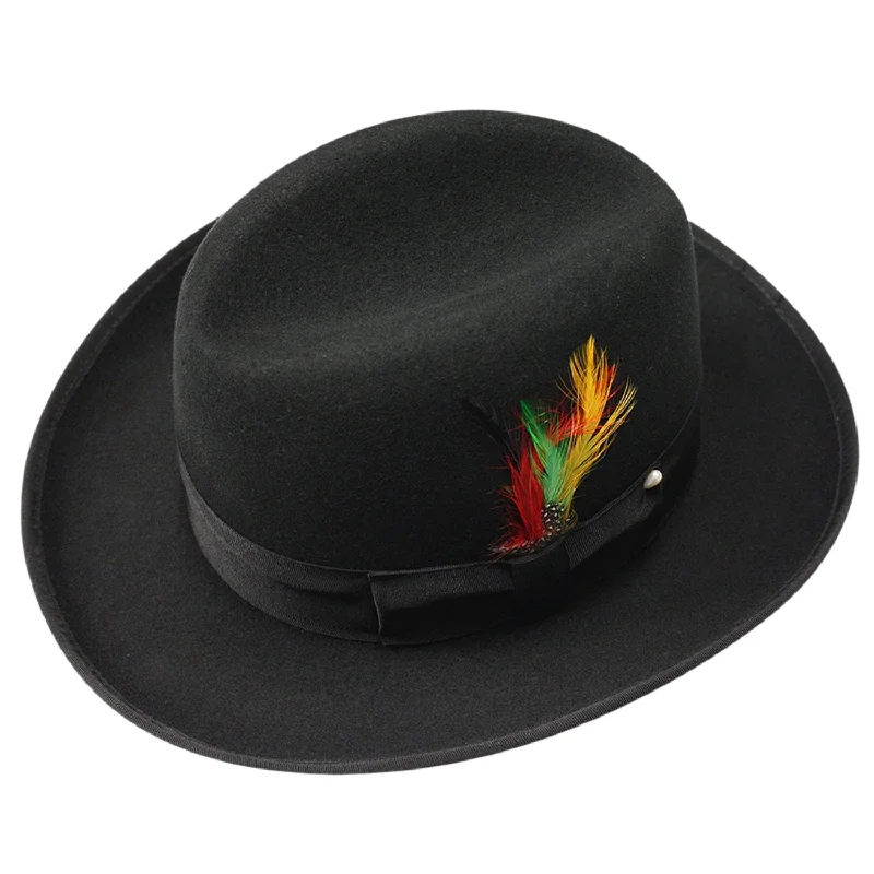 High-Quality Black Godfather Hat - 100% Wool