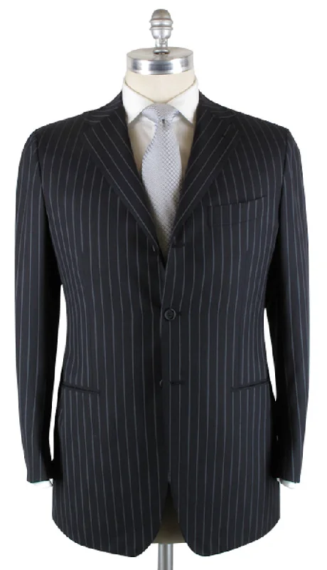 Kiton Navy Blue Suit – Size: 44 US / 54 EU