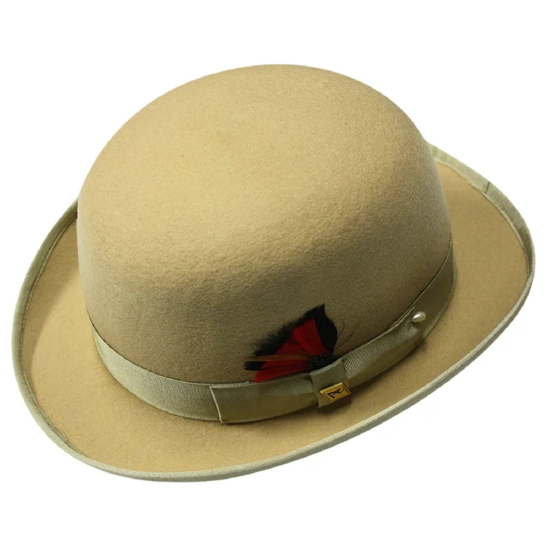 Men's Timeless Tan Wool Derby Hat