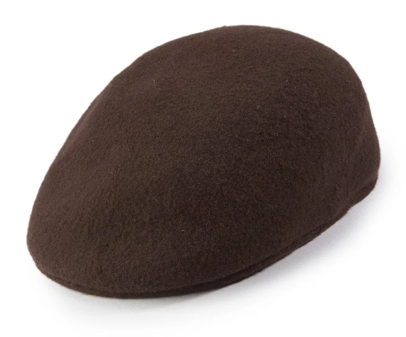 Montique Men's Brown Color Ascot Wool Felt Hat H-71