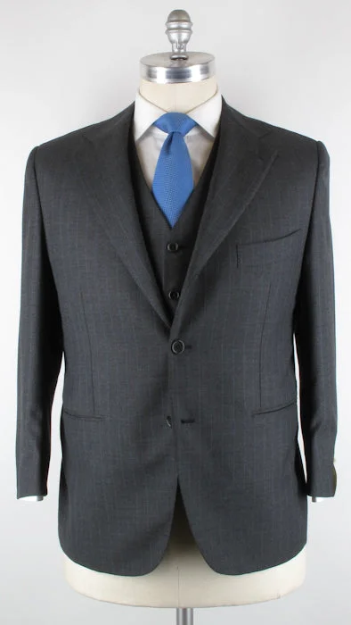 Luigi Borrelli 3 Pieces Gray Suit – Size: 46 US / 56 EU