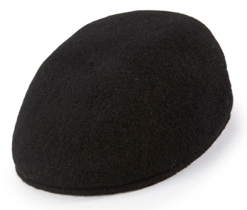 Montique Men's Black Color Ascot Wool Felt Hat H-71