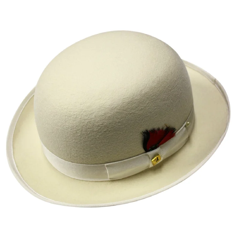 Men's Timeless Off-White Wool Derby Hat