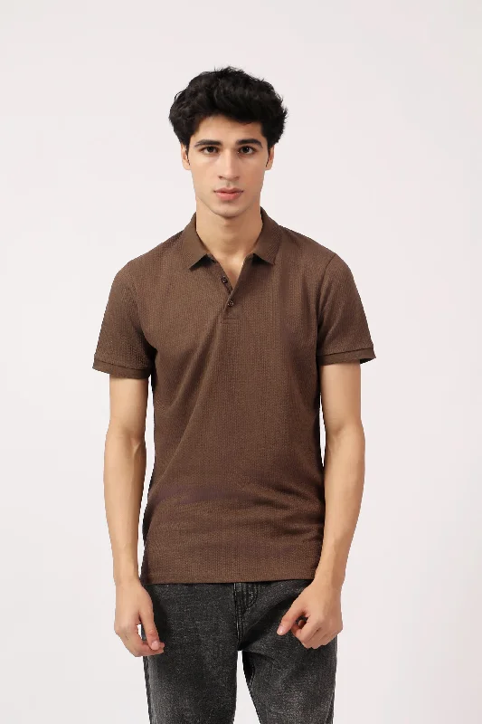 Men's Shirts with Abstract DesignsJACQUARD POLO