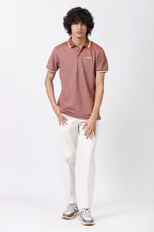 Men's Shirts with Hook-and-Loop ClosuresTWO TONE PIQUE POLO