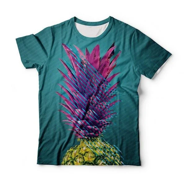 Men's Shirts with Embellished CollarsAbstract Pineapple T-Shirt