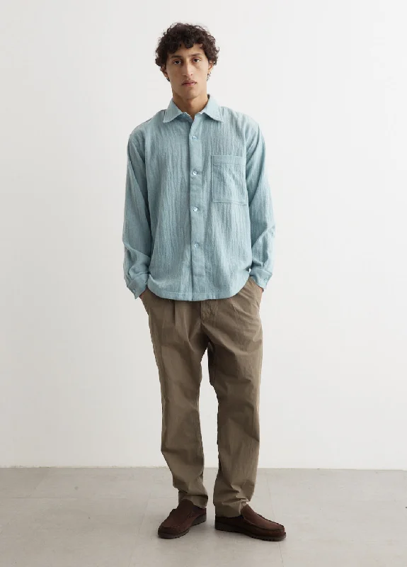 Men's Shirts with Raw-Edge HemlinesAdwin Wool Overshirt