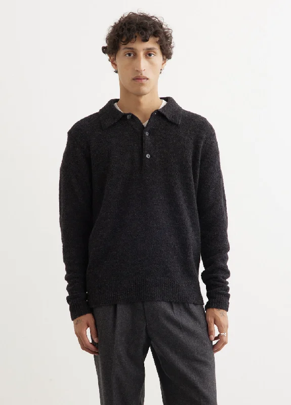 Men's Unique and Designer TopsAlfie Long Sleeve Knit Polo