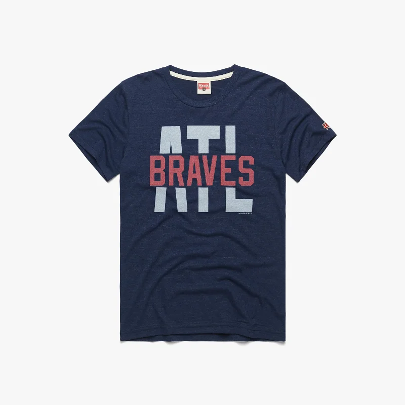 Classic Men's Button-Up ShirtsATL Braves