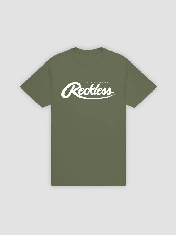 Men's Shirts with Graphic PrintsBig R Script Tee - Military Green