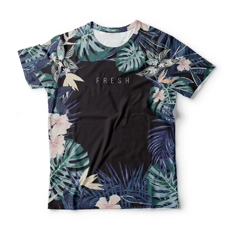 Men's Shirts with Ruffled HemlinesDark Rosemallows T-Shirt