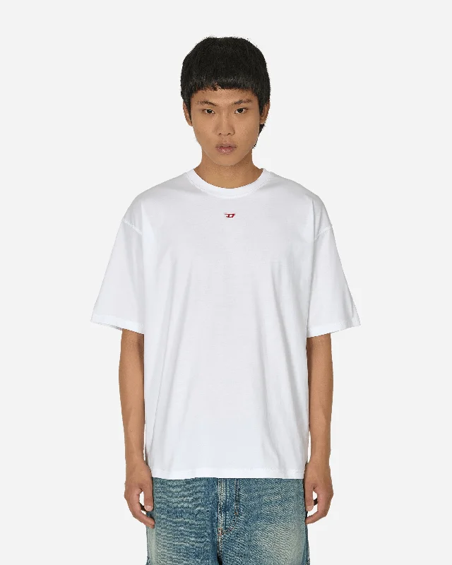 Men's Shirts with Belt AttachmentsEmbroidered D Patch T-Shirt White