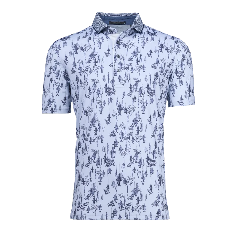 Men's Shirts with Geometric PatternsFishing Line Polo