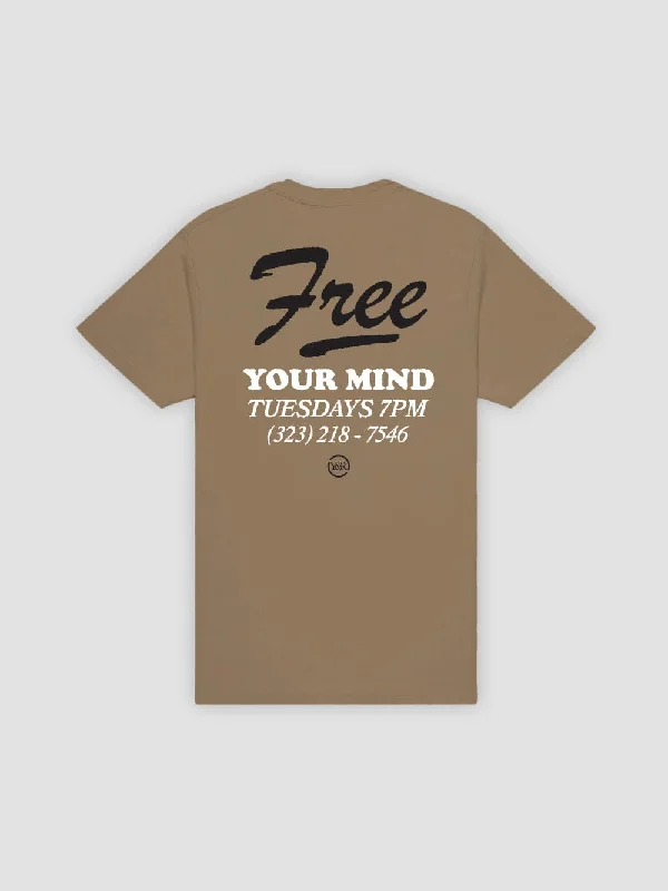 Elegant Men's Dress ShirtsFree Your Mind Tee - Sand