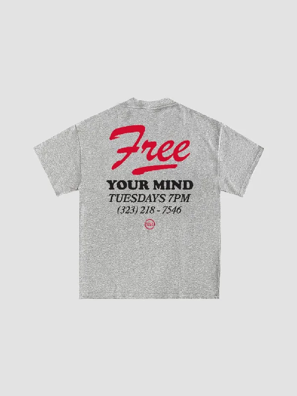 Solid-Colored Men's ShirtsFree Your Mind Tee - Sport Grey