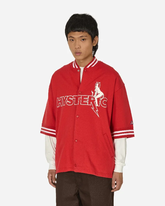 Men's Shirts with Contrast StitchingEvil Rock Jumper Red