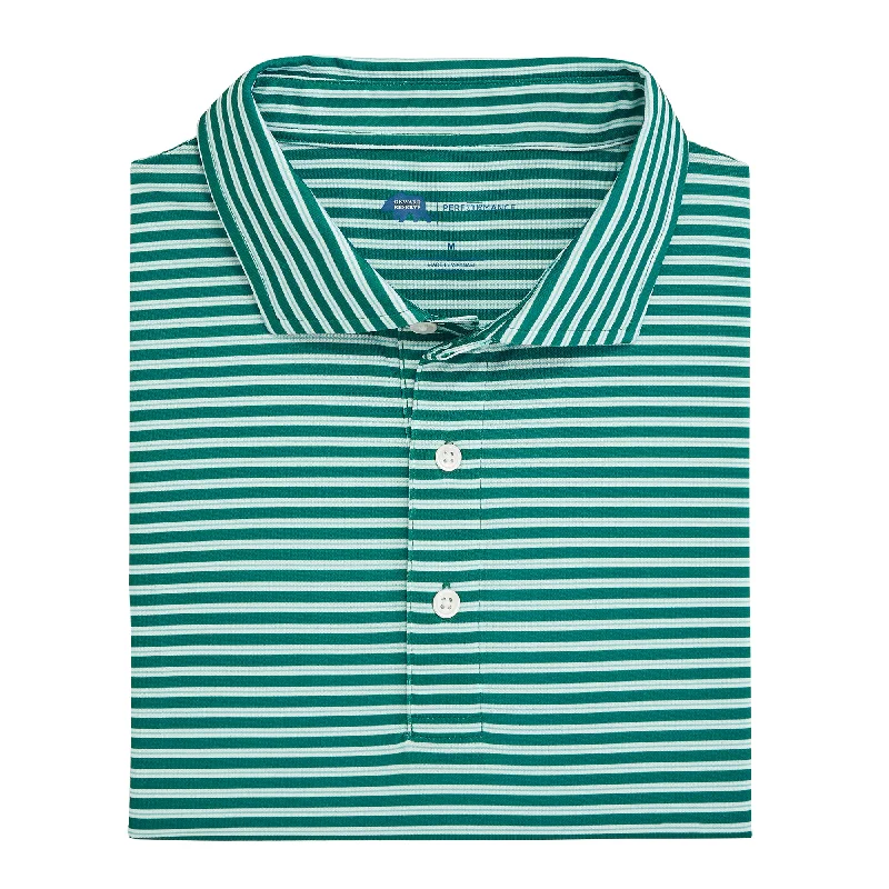 Men's Shirts for Outdoor ActivitiesMatch Stripe Performance Pique Polo - Posy Green