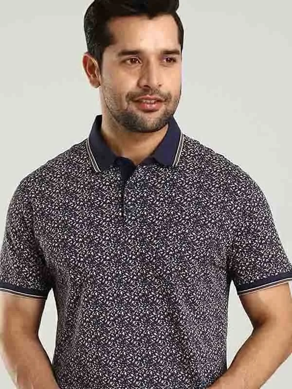 Men's Three-Quarter Sleeved TopsMen Printed Polo T-Shirt