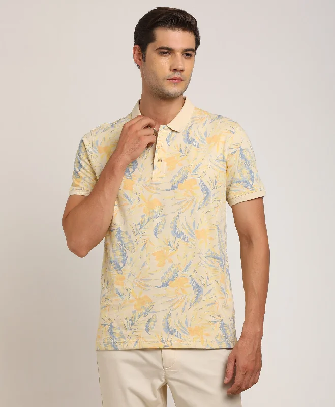 Men's Shirts with Cowl NecksMen Printed Polo T-Shirt