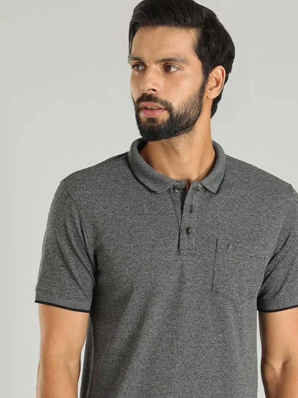 Men's Shirts with Lace-Up HemlinesMen Solid Polo T-Shirt