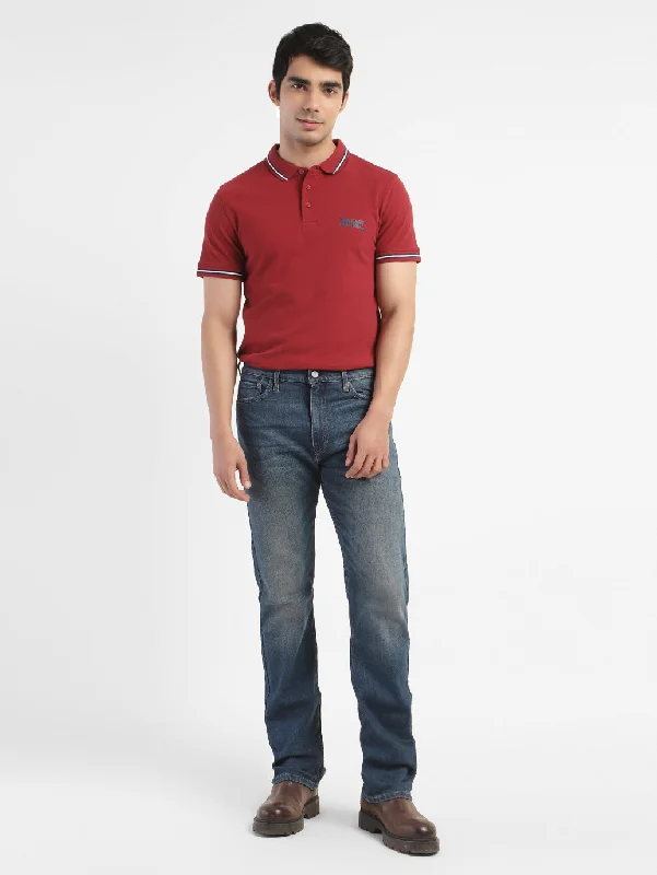 Casual Men's T-ShirtsMen's Solid Polo T-shirt Red