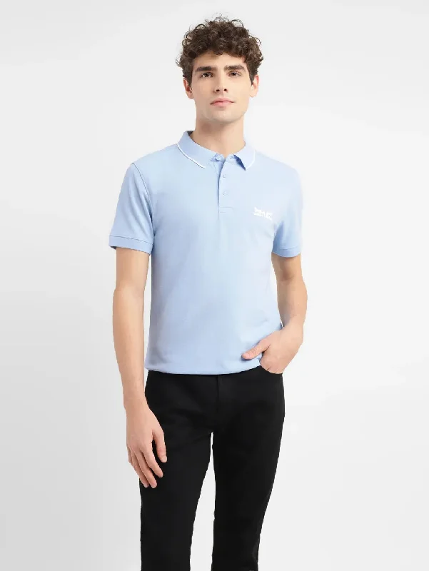 Men's Shirts with Cowl NecksMen's Solid Slim Fit Polo T-shirt