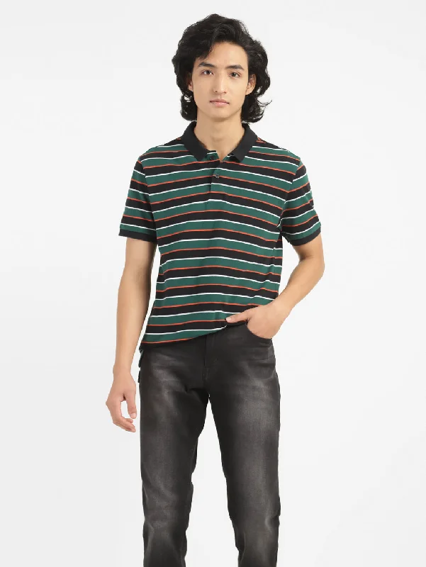 Men's Long-Sleeved ShirtsMen's Striped Polo T-shirt