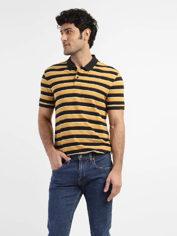 Men's Flowy Shirts for a Relaxed LookMen's Striped Polo T-shirt