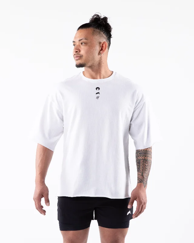 Men's Shirts with Adjustable CuffsThree Pillar Terry Tee - White