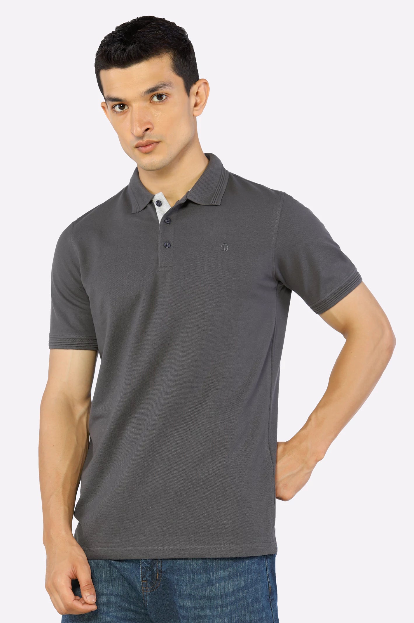 Men's Shirts with High NecksJacquard Collar Polo