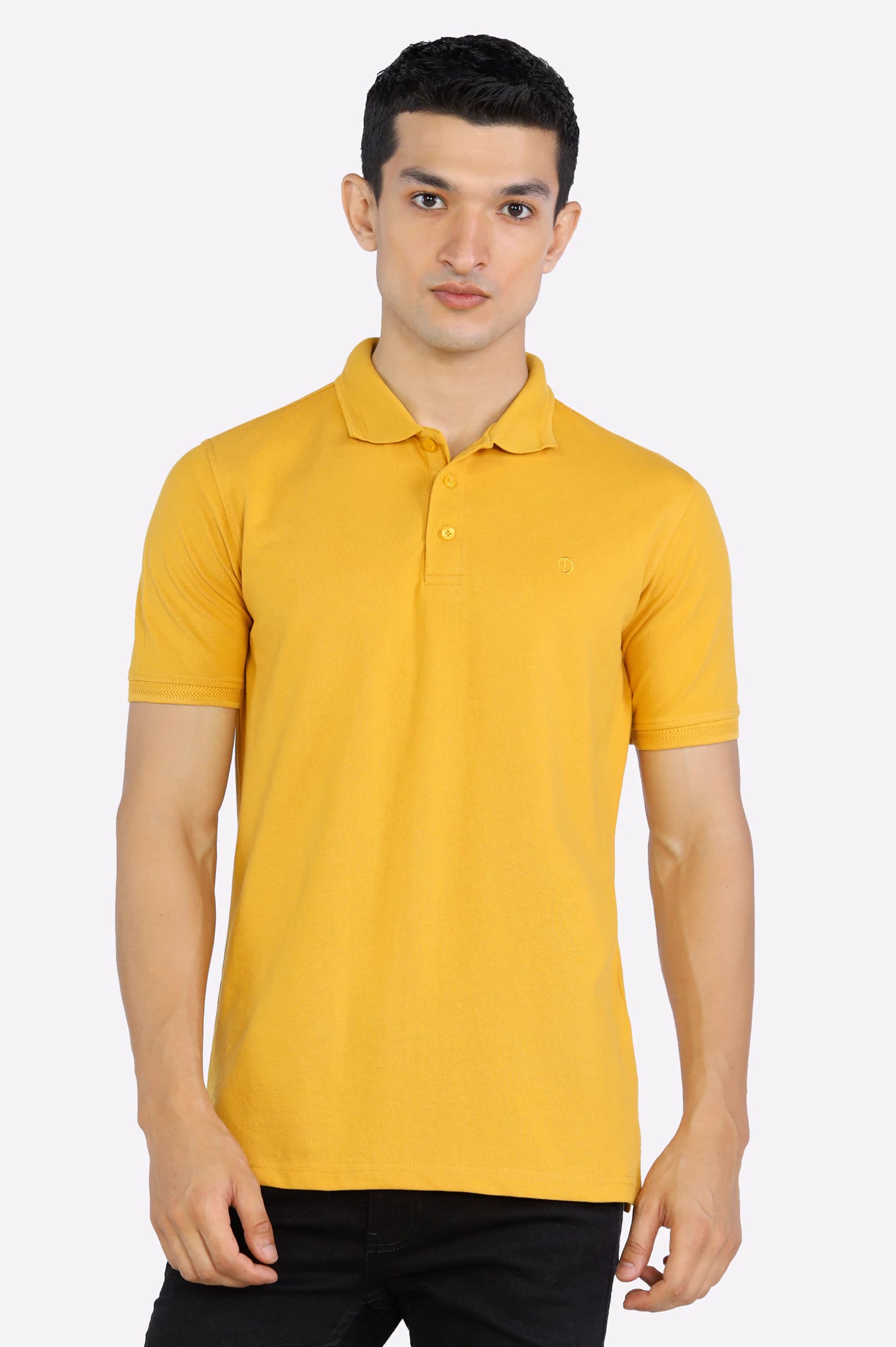 Men's Shirts with Appliqué DetailsJacquard Collar Polo