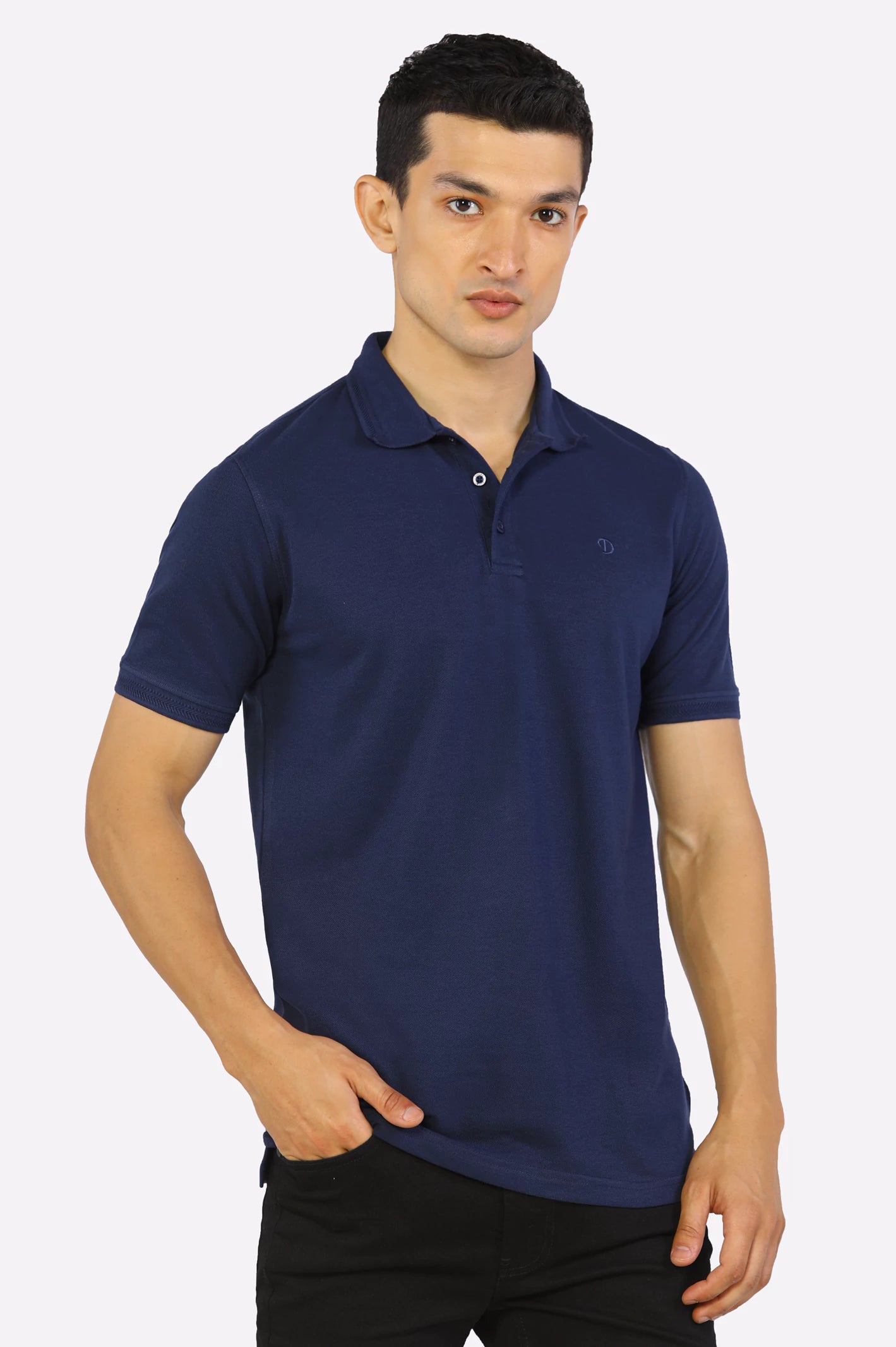 Men's Shirts with Belt AttachmentsJacquard Collar Polo