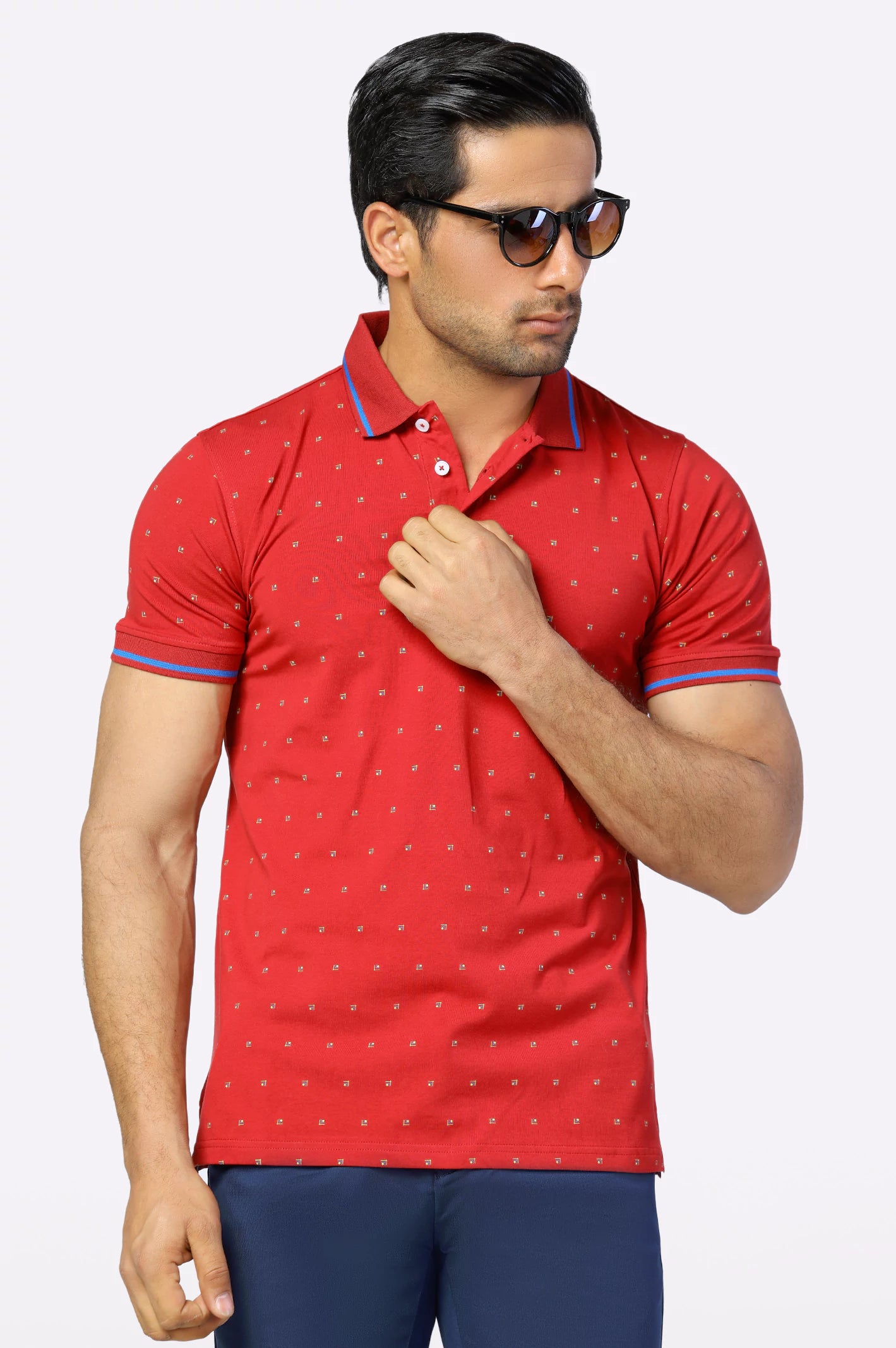 Men's Shirts with Embellished CollarsMesmerizing Polo