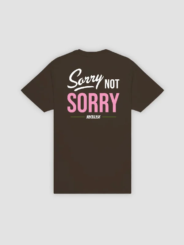 Men's Shirts with Full PlacketsNot Sorry Tee - Dark Chocolate