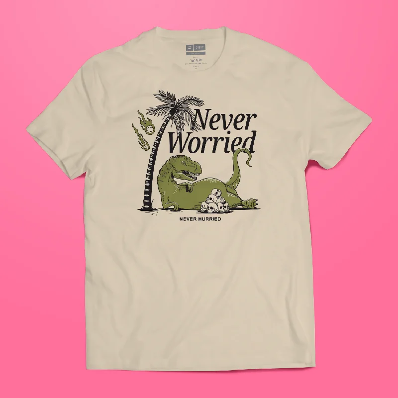 Men's Shirts with Mandarin CollarsNever Worried T-Rex