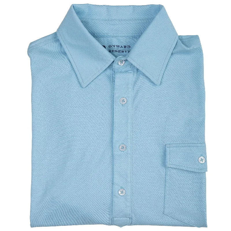 Men's Sleeveless TopsOld School Polo - Blue Fog