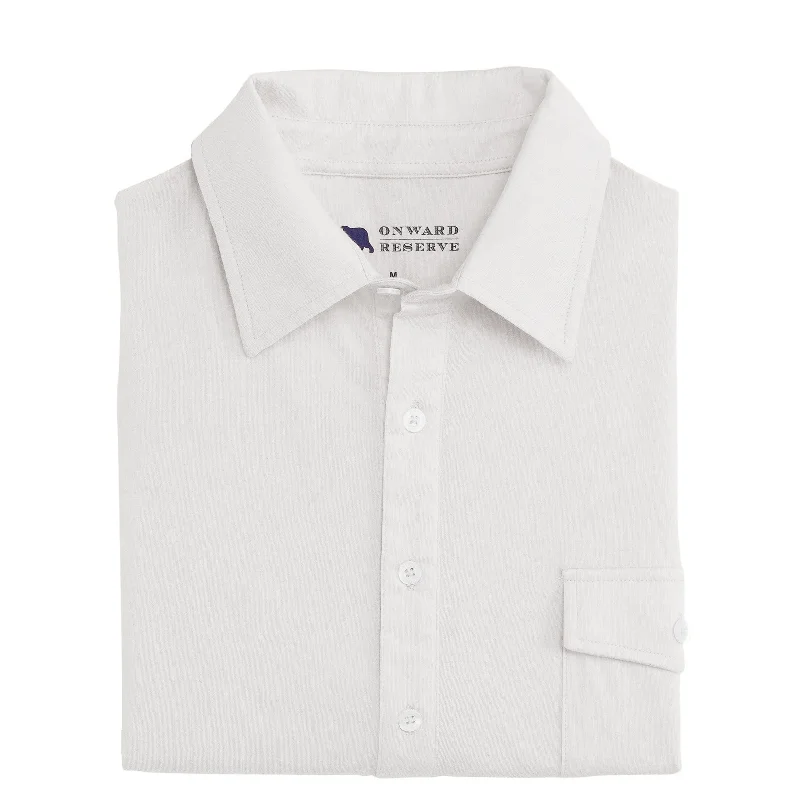 Men's Shirts with Single-Breasted DesignsOld School Polo - White