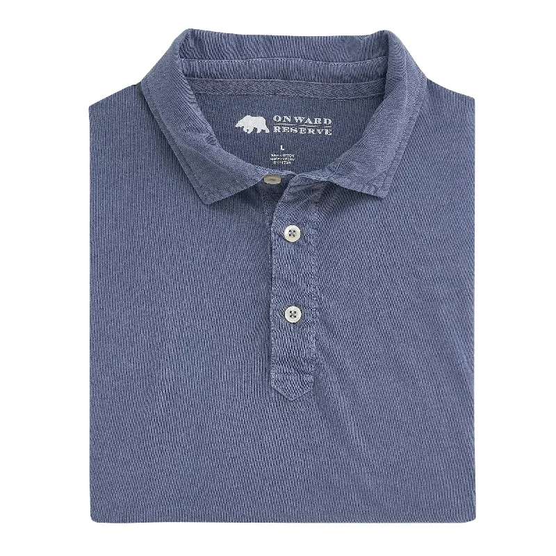 Stylish Men's HenleysPerry Short Sleeve Polo - Vintage Indigo