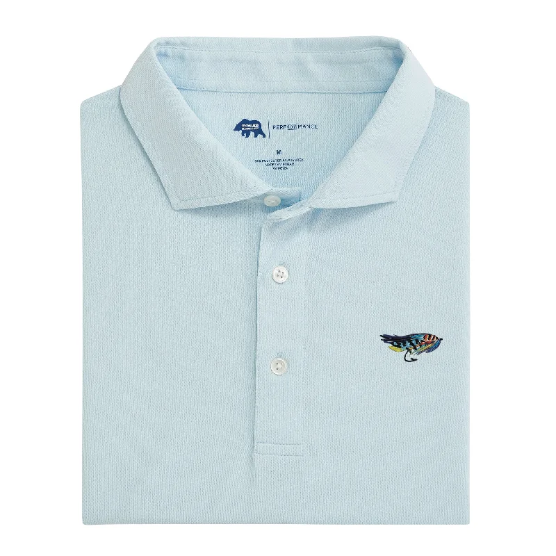 Men's Shirts with CollarsStay Fly Solid Performance Pique Polo - Delicate Blue