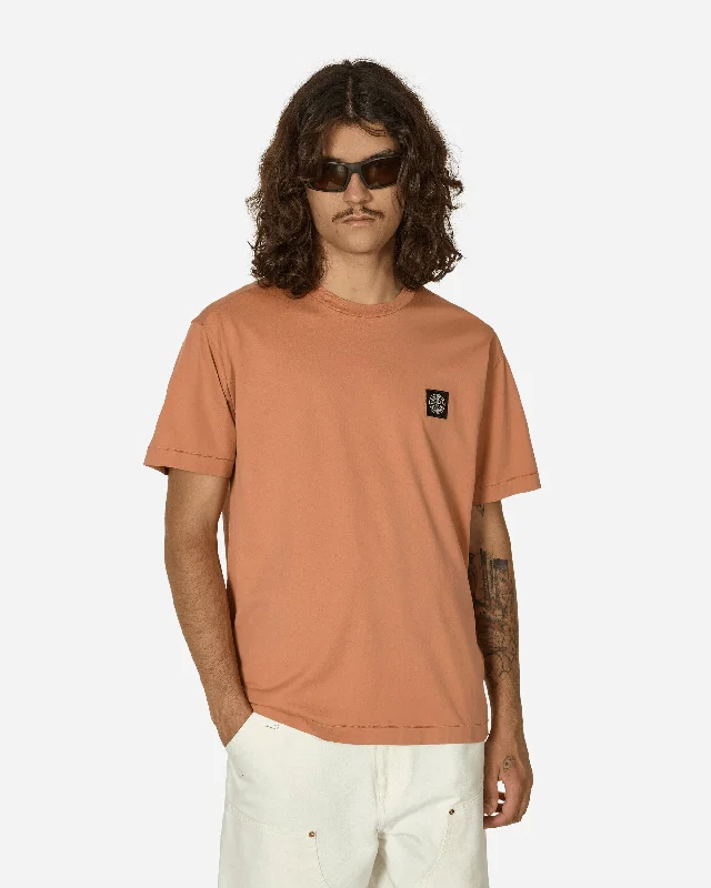 Men's Shirts with Antimicrobial TreatmentGarment Dyed Logo T-Shirt Orange