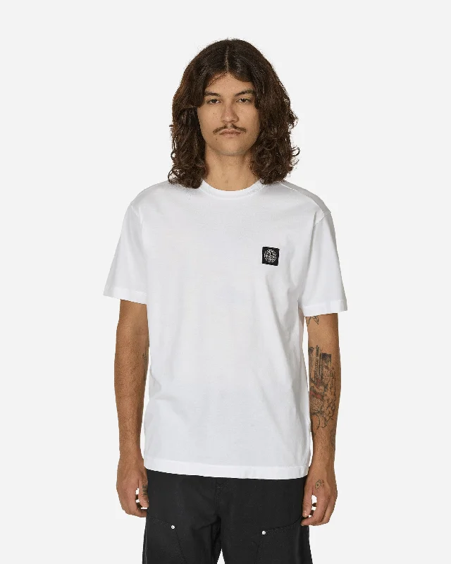 Men's Shirts with Contrast CollarsGarment Dyed Logo T-Shirt White