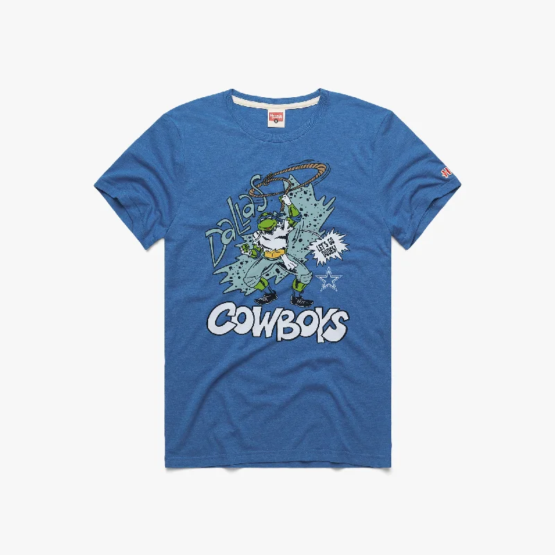 Men's Shirts with Floral PrintsTMNT Leonardo x Dallas Cowboys