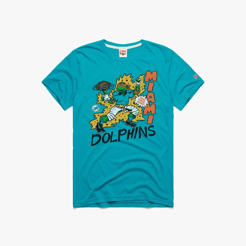 Men's Shirts with Antimicrobial TreatmentTMNT Michelangelo x Miami Dolphins