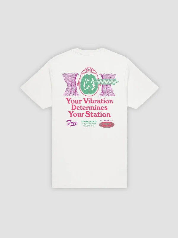 Men's Shirts with Lace-Up HemlinesVibrations Tee - White