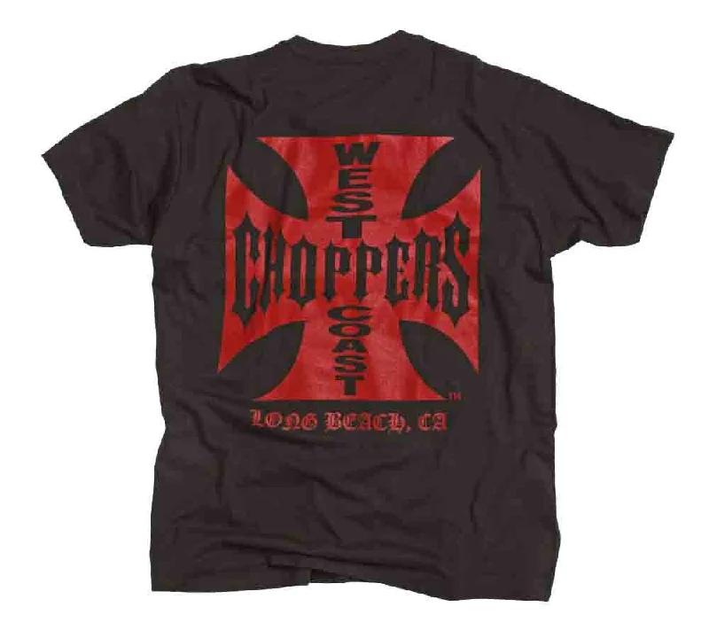 Men's Shirts with Belt LoopsWest Coast Choppers OG Classic Tee - Black Red