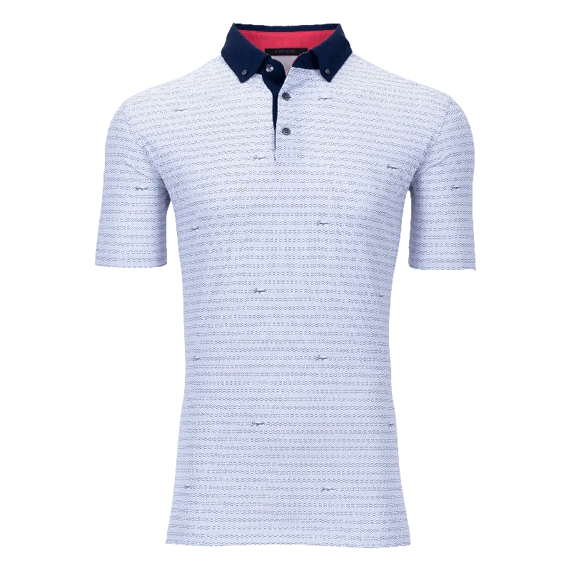 Men's Shirts with Contrast StitchingWind And Water Symbol Polo