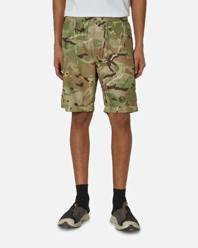 Men's Patterned Pants with StripesCamo Logo Shorts Camouflage