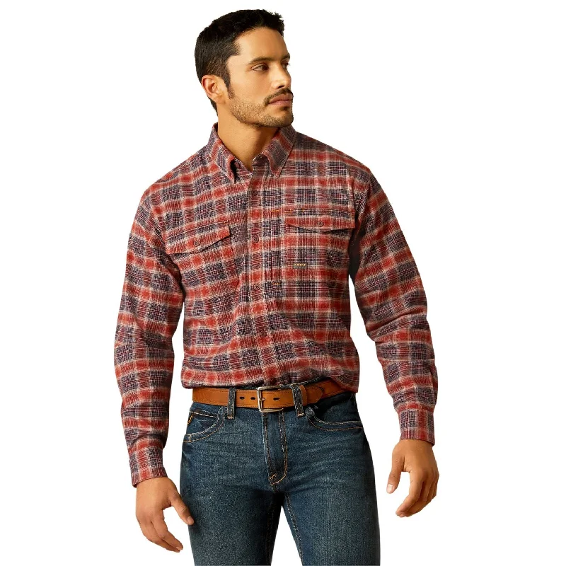 Men's Skinny-Fit Shirts for a Trendy LookAriat Men's Rebar Flannel DuraStretch™ Button-Down Work Shirt