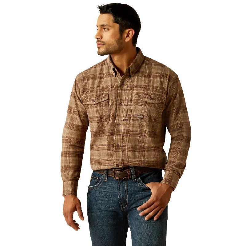 Men's Big and Tall Shirts for Added ComfortAriat Men's Rebar Flannel DuraStretch™ Button-Down Work Shirt